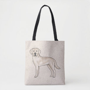 Tote Bag Anglais Cream Labrador Retriever mignon Cartoon Ch