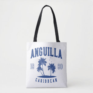 Tote Bag Anguilla Palmier des Caraïbes 1980