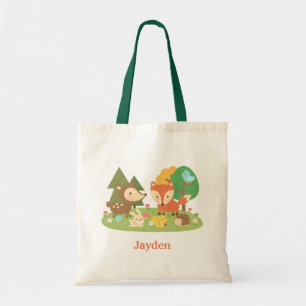 Tote Bag Animal coloré mignon de région boisée pour des