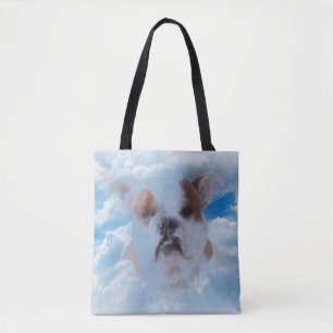 Tote Bag Animal de compagnie Bulldog aux nuages paradisiaqu