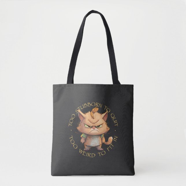 Tote Bag Animal De Compagnie Trop Têtu Pour Quitter Trop Bi (Devant)