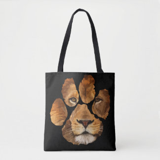 Tote Bag Animal Empreinte de patte Lion