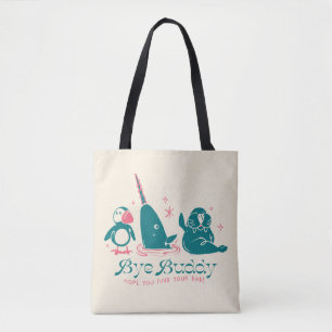 Tote Bag Animal Friends - Bye Buddy Hope You Find Your Papa