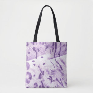 Tote Bag Animal Géométrique Texturé. Lignes croisées de lav