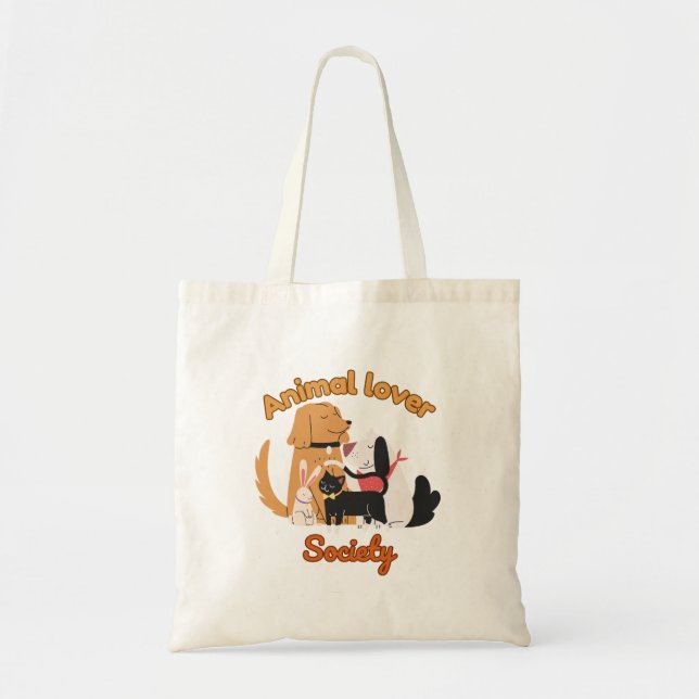 Tote Bag Animal Lover Society for Pet lover   (Devant)