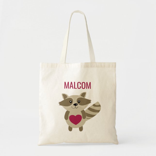 Tote Bag Animal mignon de région boisée de raton laveur (Devant)