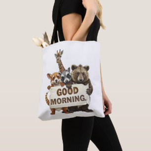 Tote Bag Animaux, Bonjour,