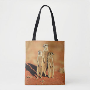 Tote Bag Animaux de bébés cutest   3 Meerkats