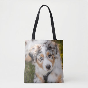 Tote Bag Animaux de bébés cutest   Australian Shepherd Pupp