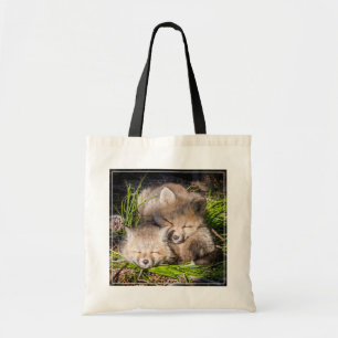 Tote Bag Animaux de bébés cutest   Baby Red Fox Kits Sleepi