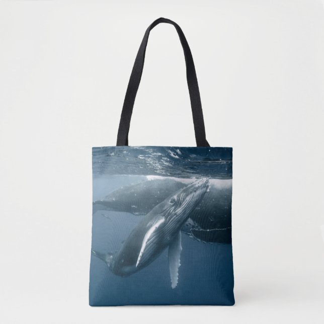 Tote Bag Animaux de bébés cutest | Calf de baleine à bosse (Devant)