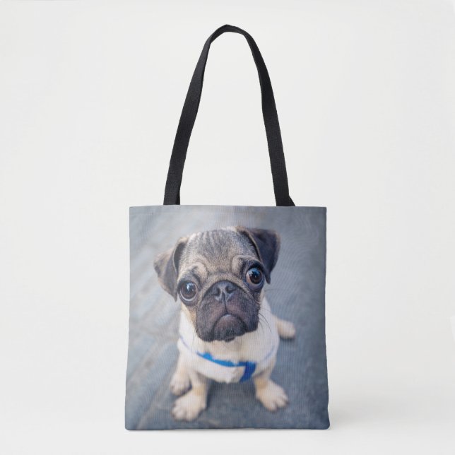 Tote Bag Animaux de bébés cutest | Carlin bébé (Devant)