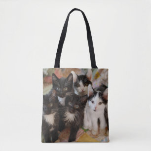 Tote Bag Animaux de bébés cutest   Chatons noirs et blancs