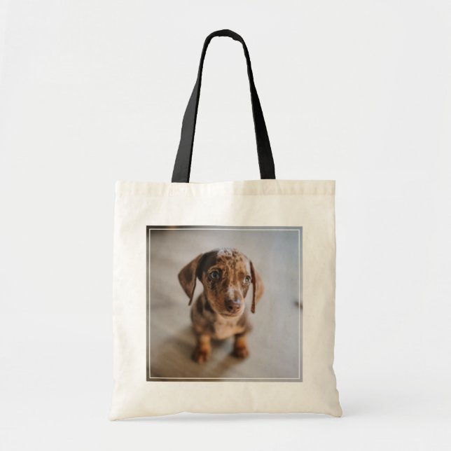 Tote Bag Animaux de bébés cutest | Chiot Brown (Devant)