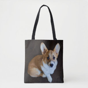 Tote Bag Animaux de bébés cutest   Corgi levant les yeux