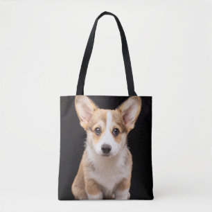 Tote Bag Animaux de bébés cutest   Corgi Puppy Standing Hau