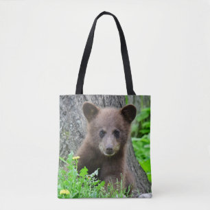 Tote Bag Animaux de bébés cutest   Cube d'ours Brown