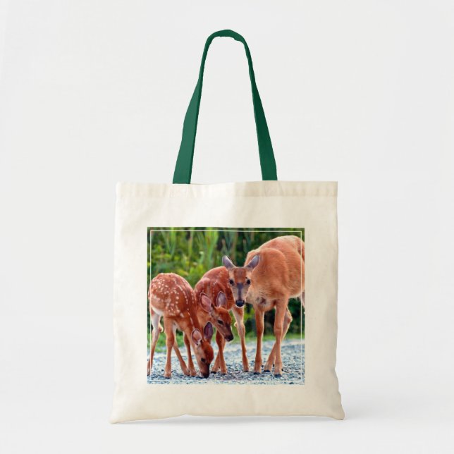 Tote Bag Animaux de bébés cutest | Fawn with Babies (Devant)