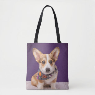 Tote Bag Animaux de bébés cutest   Halloween Corgi