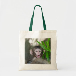 Tote Bag Animaux de bébés cutest Singe des neiges surpris