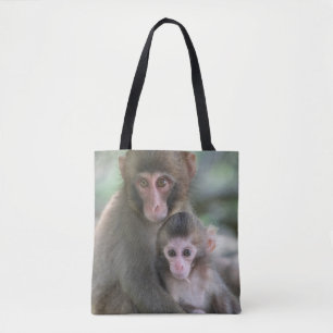 Tote Bag Animaux de bébés cutest   Singes japonais