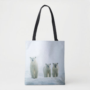 Tote Bag Animaux de bébés cutest Trois jeunes ours polair