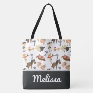 Tote Bag Animaux de ferme de basse-cour   personnalisé
