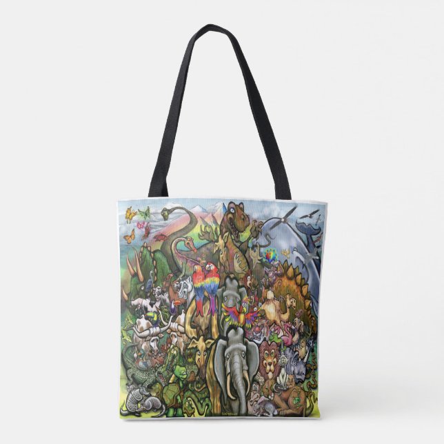 Tote Bag Animaux grands et petits (Dos)