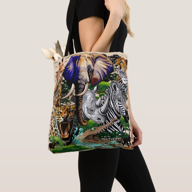Tote Bag Animaux sauvages de la Savane africaine (De près)