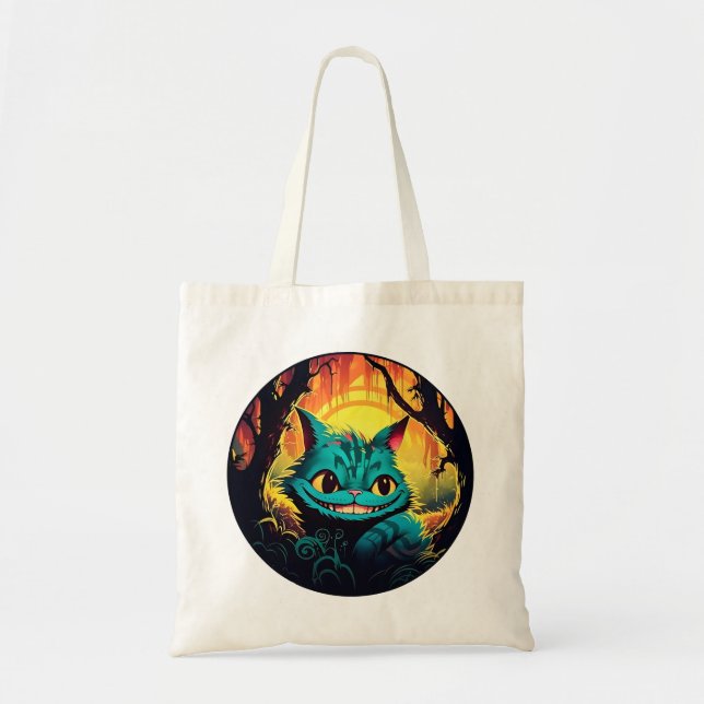 Tote Bag Anime Cheshire Chat Alice au pays des merveilles (Devant)