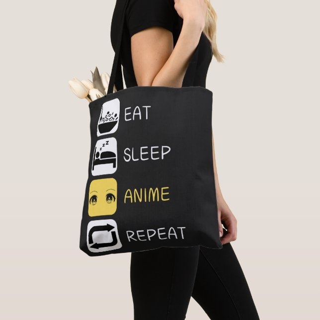 Tote Bag Anime de sommeil de manger répéter (De près)
