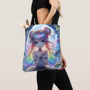 Tote Bag Anime Girl Arc-en-ciel Chanter Lune Fée