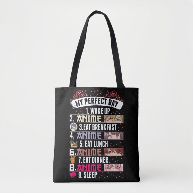 Tote Bag Anime Perfect Day Otaku Girl Japonaise Manga japon (Devant)