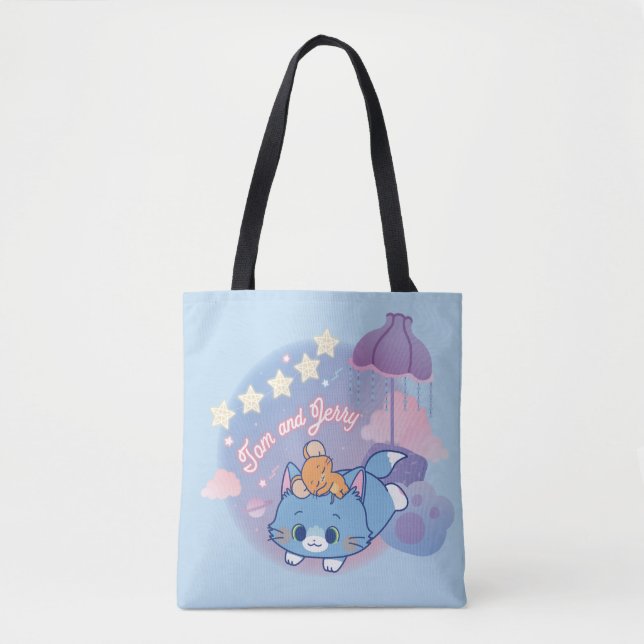 Tote Bag Anime Tom et Jerry Dreamy Nights (Devant)