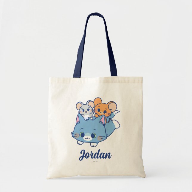 Tote Bag Anime Tom, Jerry et Tuffy (Devant)