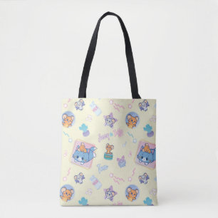 Tote Bag Anime Tom, Jerry et Tuffy Playtime Motif