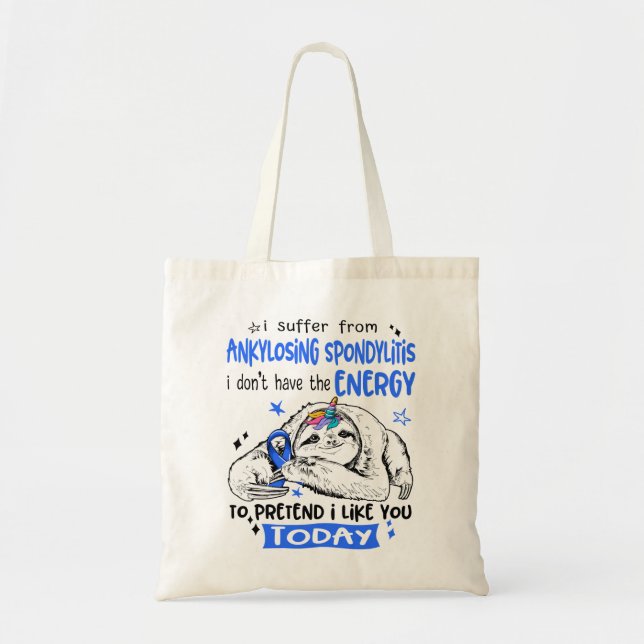 Tote Bag Ankyloss Spondylitis Mois de sensibilisation Ribbo (Devant)