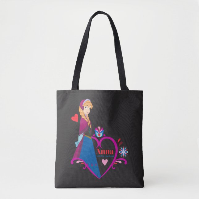 Tote Bag  Anna| Coeur rose (Devant)