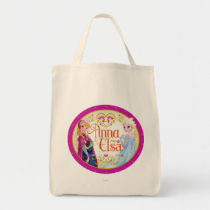 Tote Bag Anna et Elsa Cadre floral