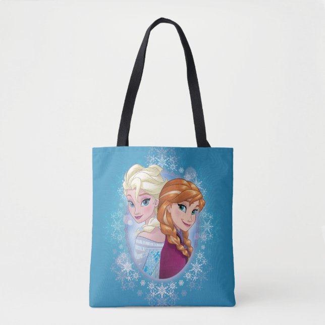 Tote Bag Anna et Elsa| Magie hivernale (Devant)
