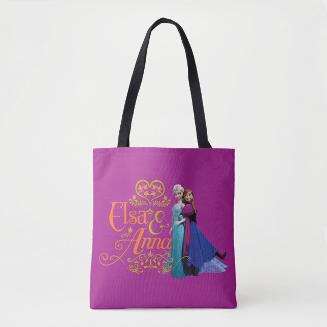 Tote Bag Anna et Elsa| Retour arrière (Devant)