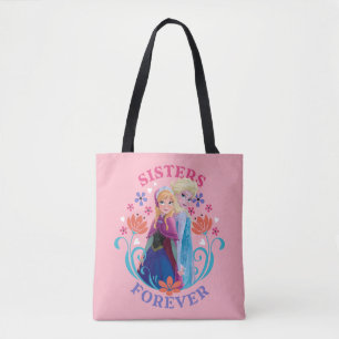 Tote Bag Anna et Elsa  Soeurs aux fleurs
