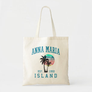 Tote Bag Anna Maria Island Floride Plage Vintage Palmiers