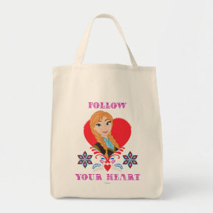 Tote Bag Anna   Portrait en Coeur Rouge