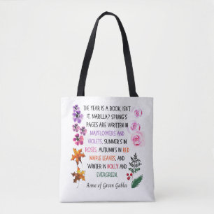 Tote Bag Anne of Green Gables Botanical tiré à la main