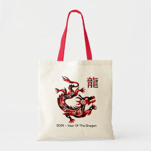 Tote Bag Année Chinoise Du Dragon - Buffalo Plaid