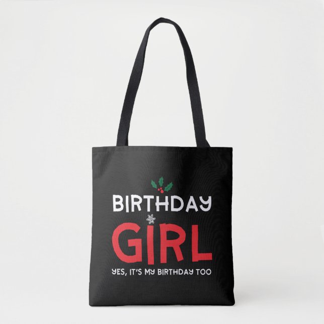 Tote Bag Anniversaire Fille Noël Noël Noël Noël Jour B (Devant)