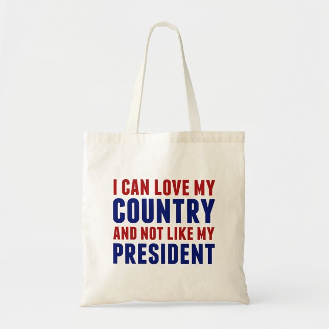 Tote Bag Anti Trump Patriotique Pas Mon Président (Devant)