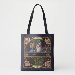 Tote Bag Antique de Noël des Père Noël Angels victoriens