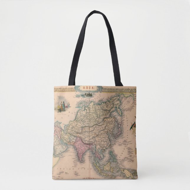 Tote Bag Antique vieille carte inspirée (11) (Devant)
